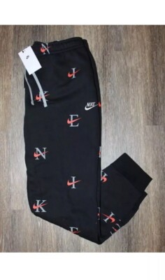 Nike Sportswear Mens Club All Over Print Green Jogger Pants