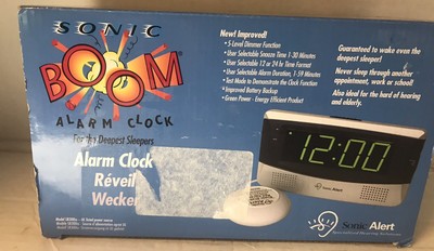 ^ Sonic Alert Boom Alarm Clock, Model SN300ss