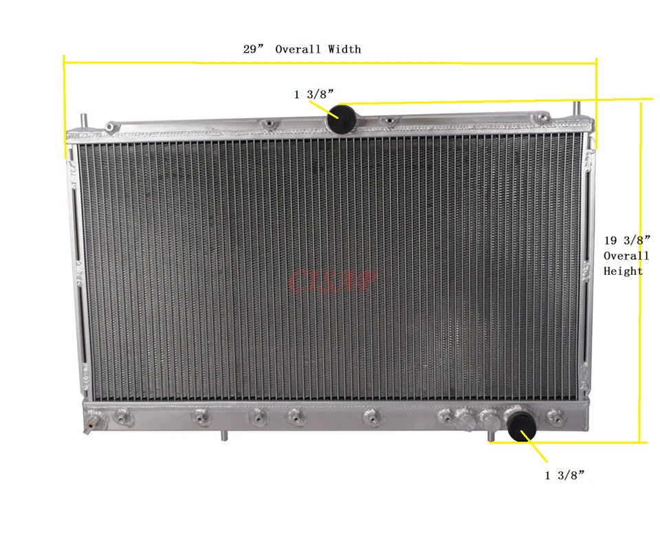 DPI：1299 All Aluminum Radiator Fit For 1991-1996 Dodge Stealth 3.0L MT 2Rows - Image 2 of 4