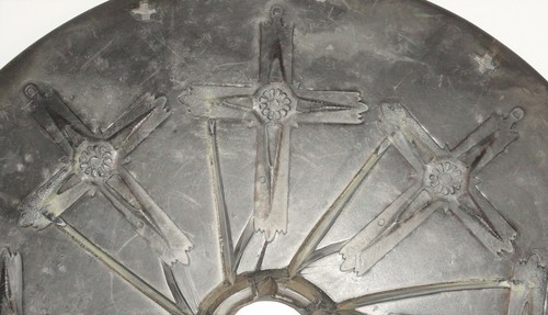 12” Rubber Pewter Spin Casting Mold Crucifix Cross Pendants w/ Sun Compass Rose - Picture 8 of 12