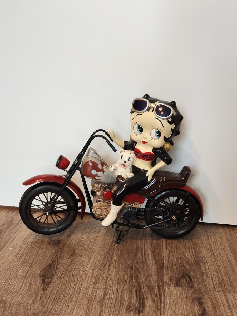 Rare Vintage Betty Boop Motorbike/Motorcycle Figure with a Dog
