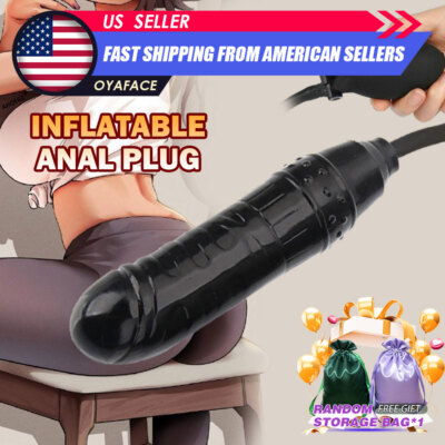 Extra Large Inflatable Dildo Pump Anal Butt Plug G Spot Stimulator Adult  Sex Toy