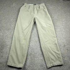 Ralph Lauren Pants Mens 32 Beige Corduory Office Career Commuter Pleated 32x32
