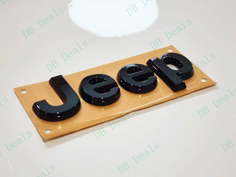 1 pieza capó delantero negro brillante emblemas Jeep insignia 2021+ Jeep Grand Cherokee WL/WK Foto 2 de 4