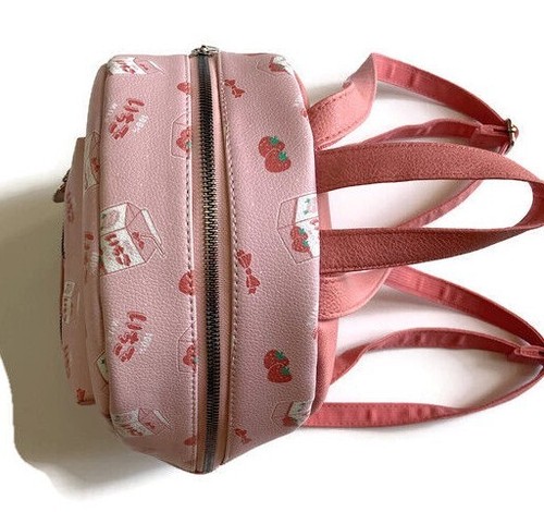 kawaii strawberry milk mini backpack pink hot topic brand new without tag - Picture 9 of 11
