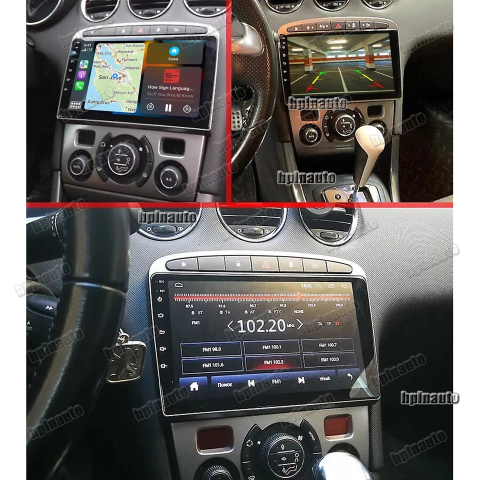 DAB+ 64G Android14 Autoradio GPS Navi WiFi SWC Für Peugeot 308 408 RCZ 2007-2015 - Bild 3 von 4