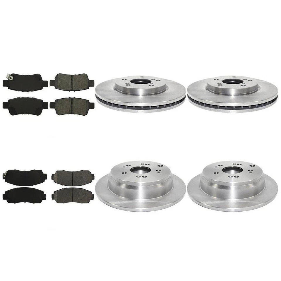 Передние + задние тормозные диски и керамические тормозные колодки для Honda Odyssey 2005-2010 годов выпуска XH - Изображение 2 из 4