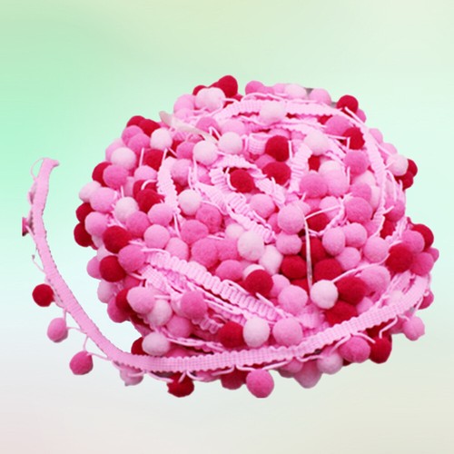 4 .5m Small Pom Lace Diy Sewing Accessory Ball Colorful Trim Craft - Picture 5 of 17