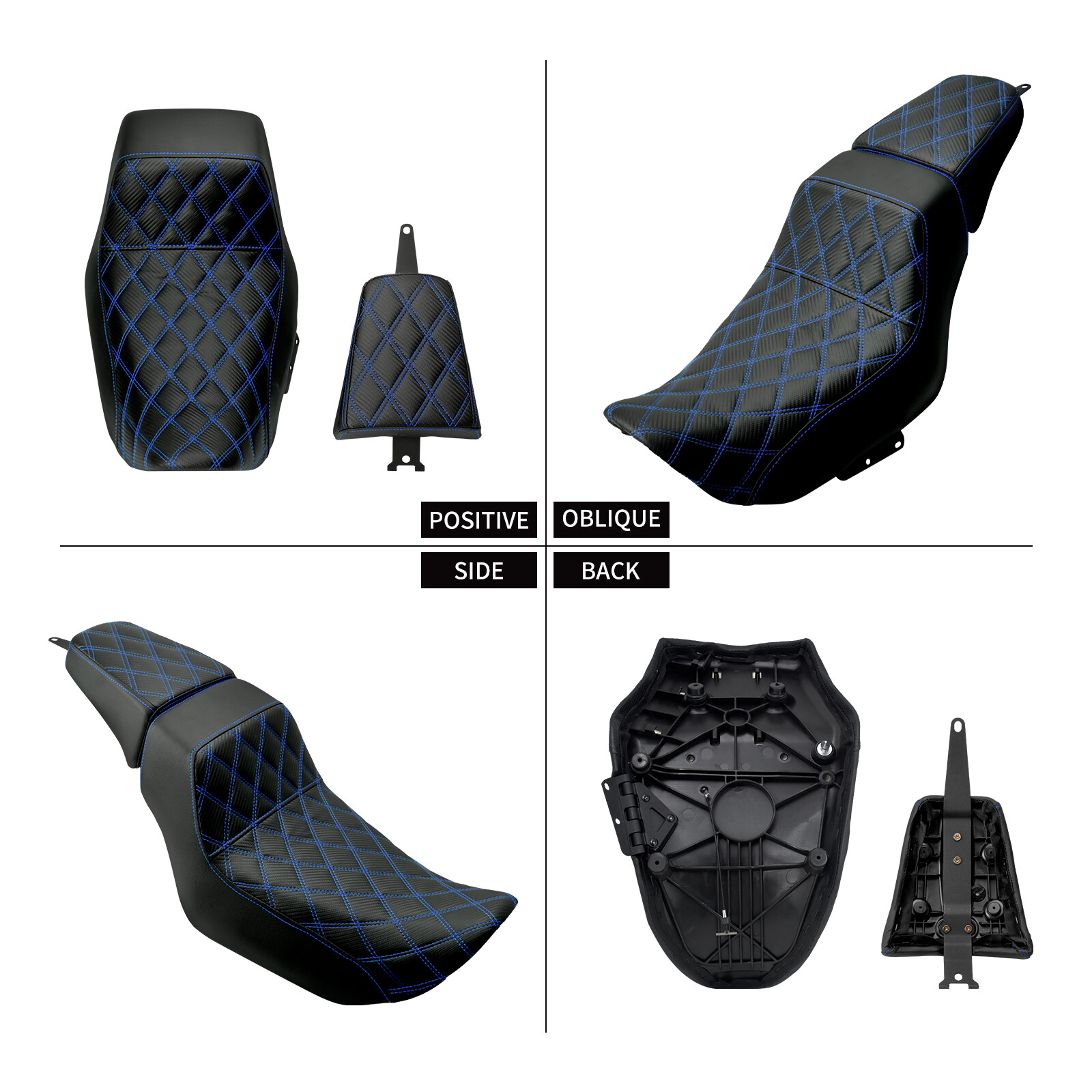 Driver Passenger Seat For Harley Nightster RH975 Special 22-2025 Blue Stitching