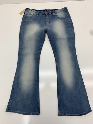BestWind Womens Blue Denim Bootcut Jeans Size Large