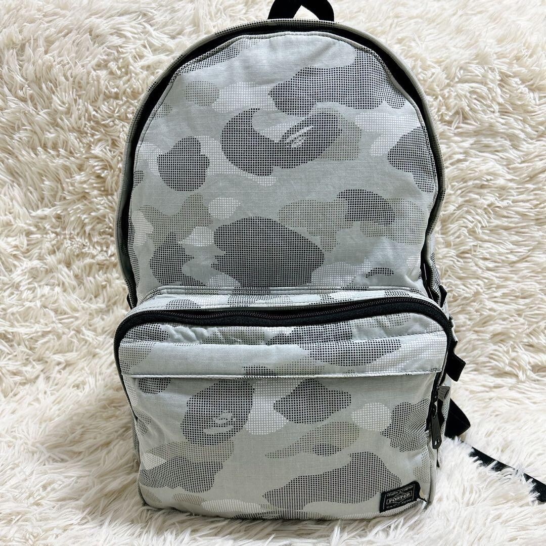 A BATHING APE x PORTER Backpack Daypack White CAMO From A BATHING APE x PORTER Backpack Daypack White CAMO From