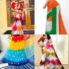 Women's Organza saree with Separate Blouse Piece