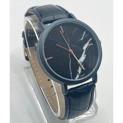 ORTZ Marble Like Face Men's Minimalist Watch 38mm - Fresh Battery - Adjustable 