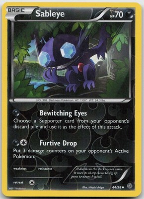 Sableye 44/98 Uncommon Ancient Origins Pokemon TCG Reverse Holo LP