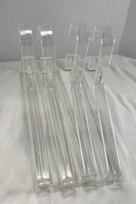 Vintage Lucite Hangers Set of 4 CLEAR 3 Finland 1 Unbranded 16 1/4in x 9 3/4in