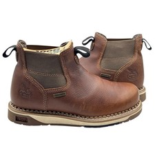 Georgia Boot Men's AMP LT Wedge Chelsea Boot, Brown, 8.5 Wide