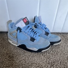 Jordan 4 Retro Black Tech Grey University Blue White 2021 for Sale