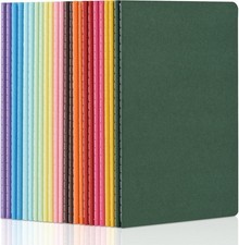 24 Pack Colorful Blank Notebooks Bulk, A5 Journals with 12 Colors, 60 Pages/30 S
