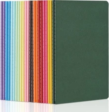 24 Pack Colorful Blank Notebooks Bulk, A5 Journals with 12 Colors, 60 Pages/30 S