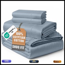 LANE LINEN Queen Sheets - French Blue
