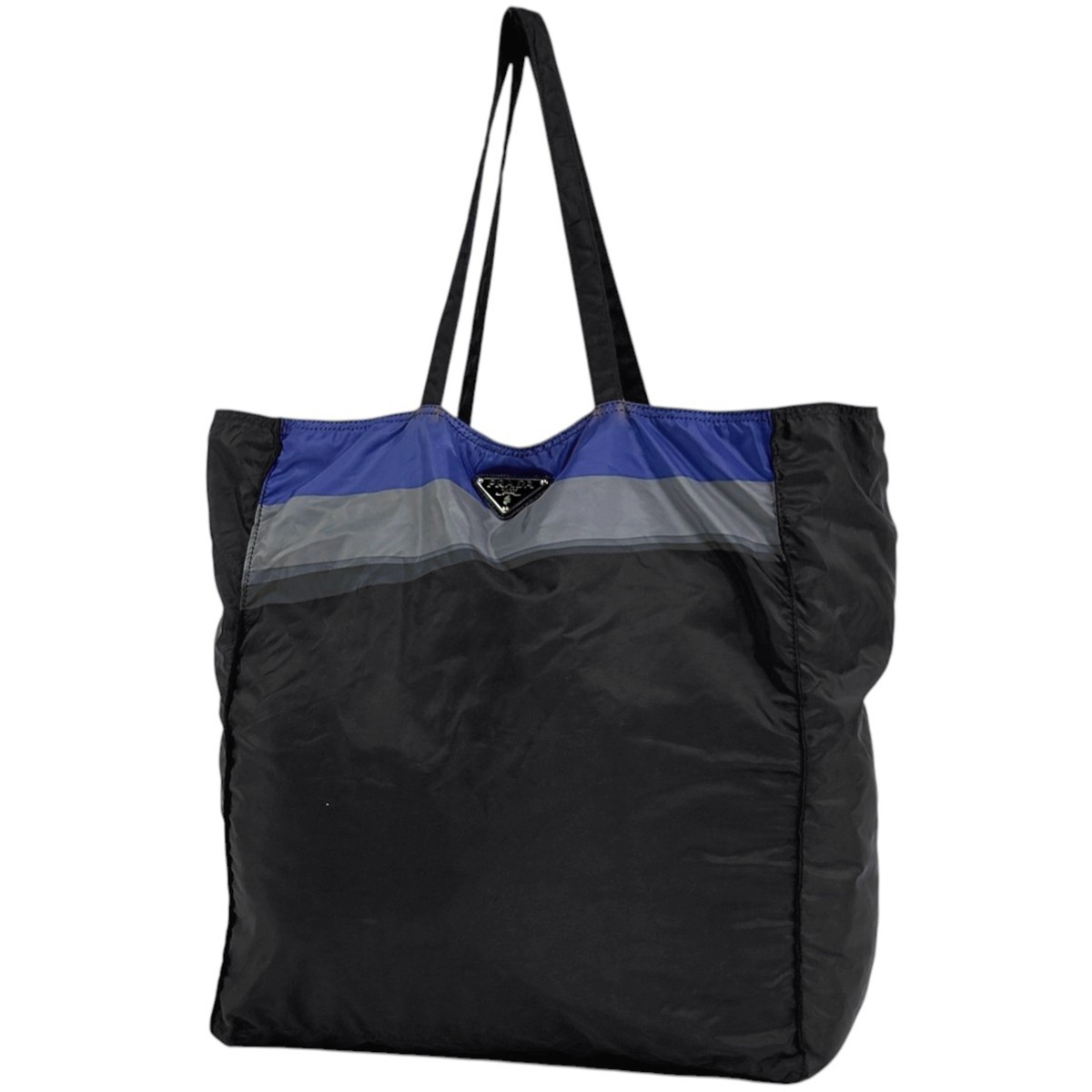 PRADA with logo Tote Bag Tote Bag Nylon Nero (Black) Blue Gray B4626P Women