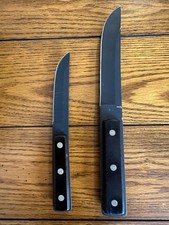 Vintage Saburo(?) Japan fixed blade full tang tanto knives two set, see/read