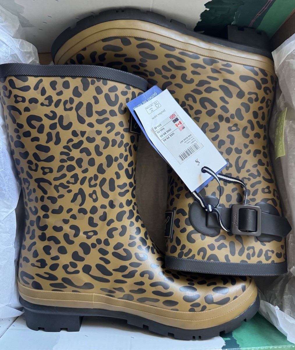 Joules Wellies Joules Boots Leopard Joules Wellibob Short Height