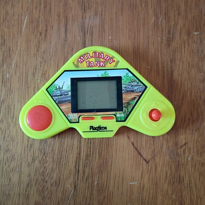 #ad #ad Vintage 1990s handheld game Military Tank LCD mini mobile game Playtime UNTESTED $10.03