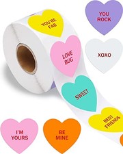 500 PCS Heart Stickers for Kids, Valentines Day Stickers Love 1 x 1 in