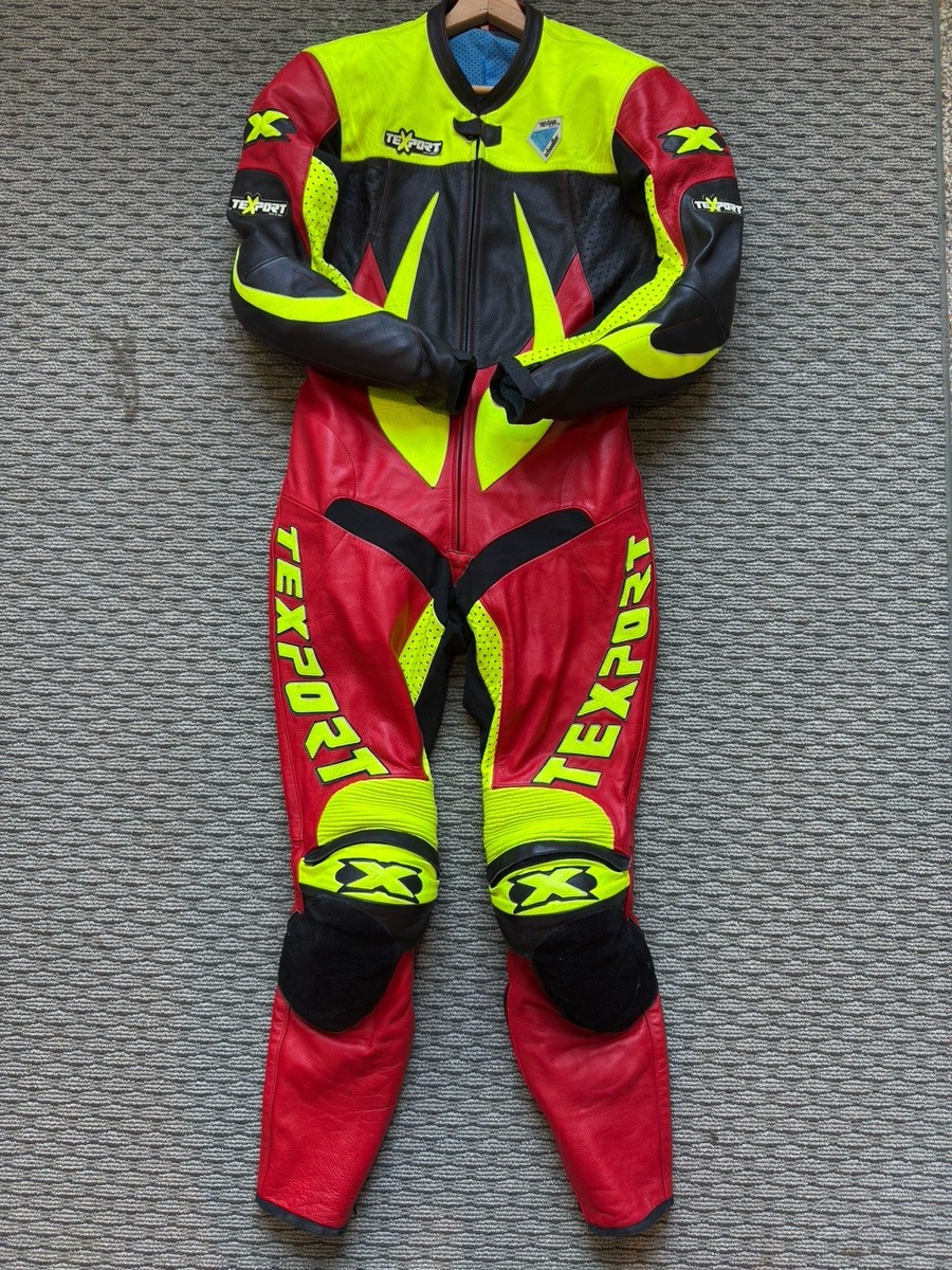 Texport Italian Motorcycle Road Race Leathers 1-PC Eur 52 Track