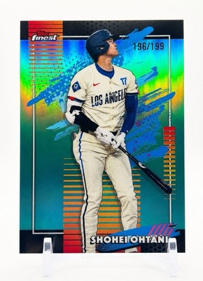 2026 Topps Finest Shohei Ohtani #150 Uncommon Aqua Refractor 196/199 Dodgers
