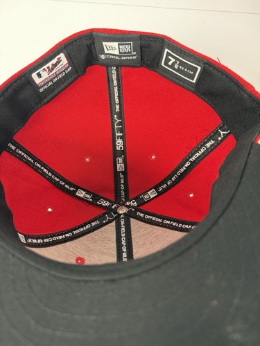 St. Louis Cardinals Hat Cap Fitted Mens 7 7/8 Red MLB Baseball New Era 59Fifty - Picture 6 of 6