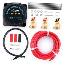 Dual Battery Isolator Kit, 12V 140Amp Voltage 12V 140Amp Isolator Kit