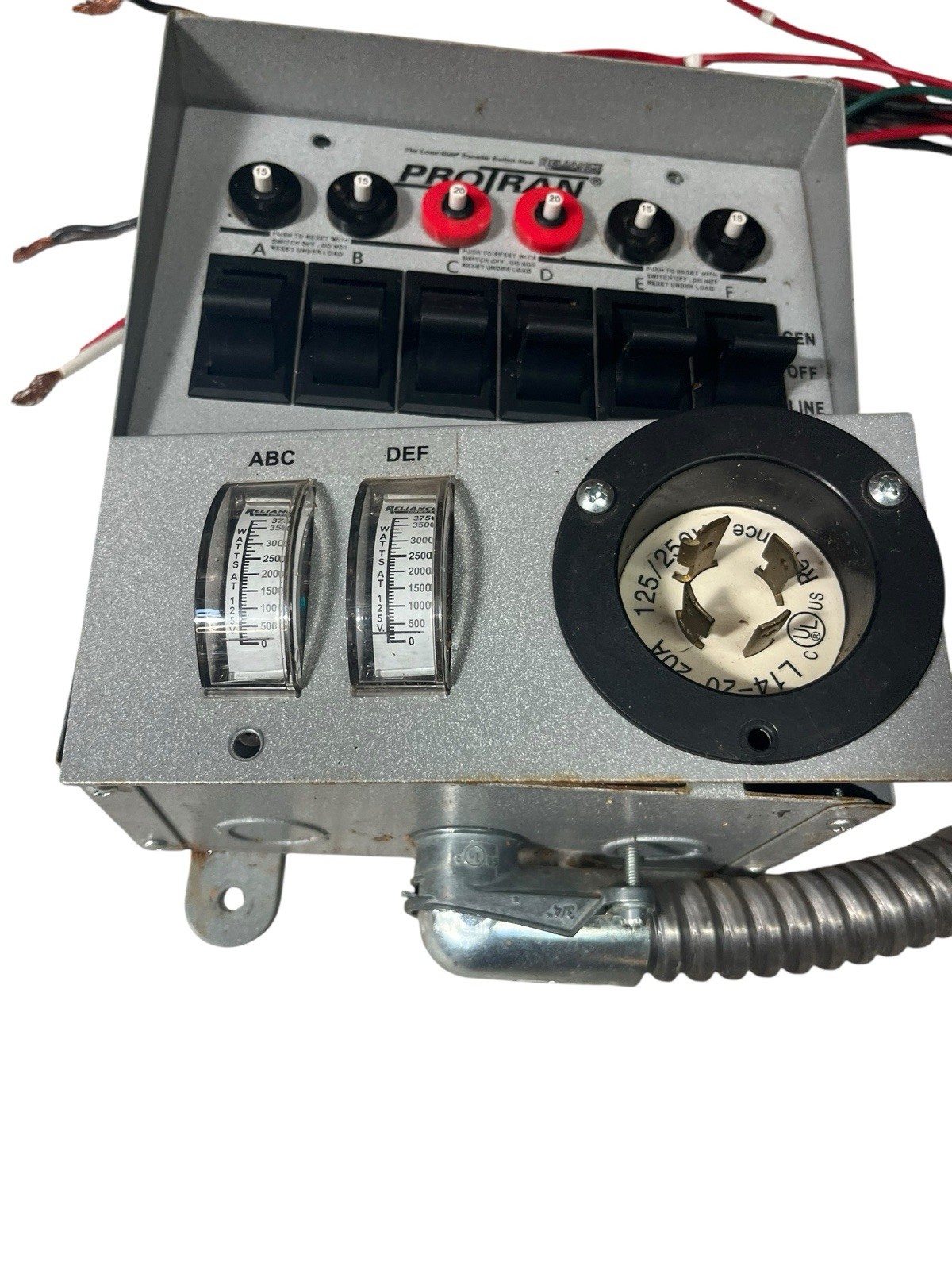 Reliance Controls ProTran Model 31406C Generator Transfer Switch