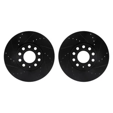 For Volkswagen Passat 98-05 R1 Concepts Drilled & Slotted Front Brake Rotor Set