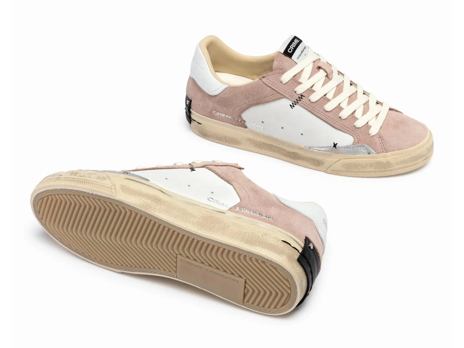 Crime London Sneaker Donna Deconstructed Desert Tan foto 4
