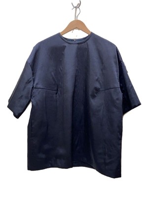 CLANE◆PADDED SATIN TOPS/パデッドサテントップス/15122-4162/ネイビー/2 CLANE DESIGN Others PADDED SATIN TOPS Polyester Black Plain