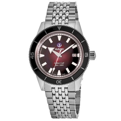 New Rado Captain Cook Automatic Red Dial Stainless Steel Men's Watch R32105353