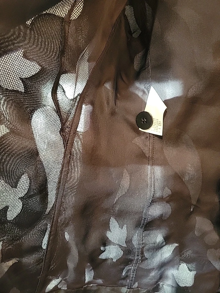 Chaqueta Blazer Armani Collezioni Mujer’s 6 Mezcla Seda Negra Ropa Formal Foto 3 de 4