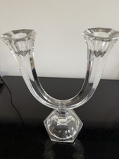 Nachtmann Crystal Two-armed Candelabra Produced In Germany 1970 Vintage