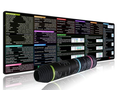 SQL Cheat Sheet Mouse Pad Shortcut Key Mousepad Large Anti-Slip Keyboard Mat