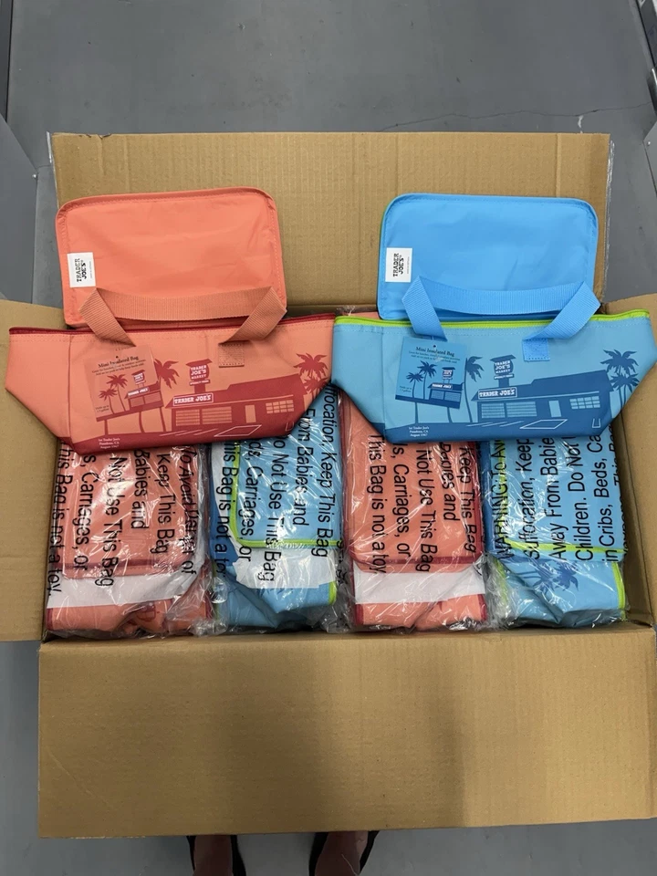 2 mini bolsas aislantes Trader Joes melocotón + azul nuevo con etiquetas envío rápido 24 horas + ¡regalo gratis!🎁 Foto 2 de 4