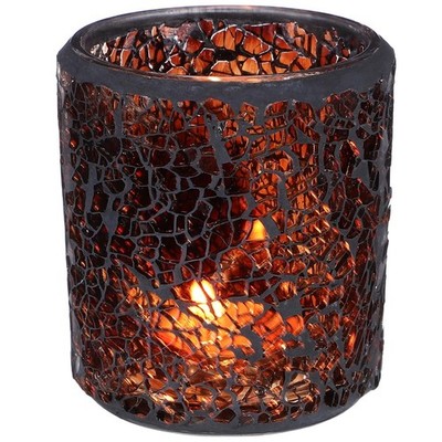 Candlestick Ornament Vintage Style Glass Scented Candle Holder Desktop Decora...