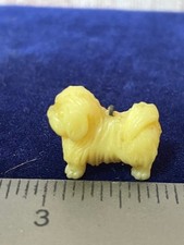 Vintage Celluloid Miniature Dog Figurine attaches to necklace free shipping
