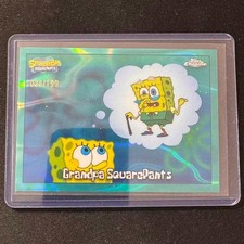 💎2025 TOPPS CHROME SPONGEBOB AQUA LAVA REFRACTOR /199 GRANDPA SQUAREPANTS #37
