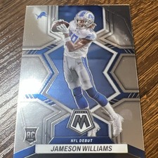 2022 Panini Mosaic Jameson Williams NFL Debut Rookie Card!! Detroit Lions!!. rookie card picture