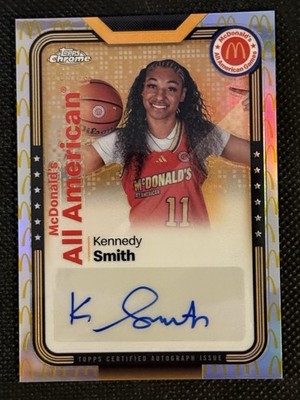KENNEDY SMITH 2024 Topps McDonald's All-American Chrome Logo Ref AUTO #/75