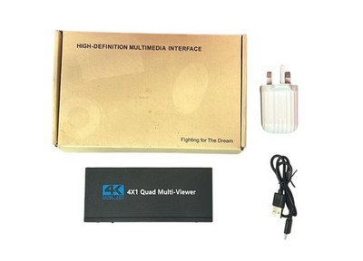 4K HDMI Multiviewer Switch 4x1 mit PIP PORTTA HDMI Quad Multi-Viewer Seamless