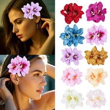 10pcs/set Floral Hair Clips, Colorful Artificial Flower Hair Accessories for ...