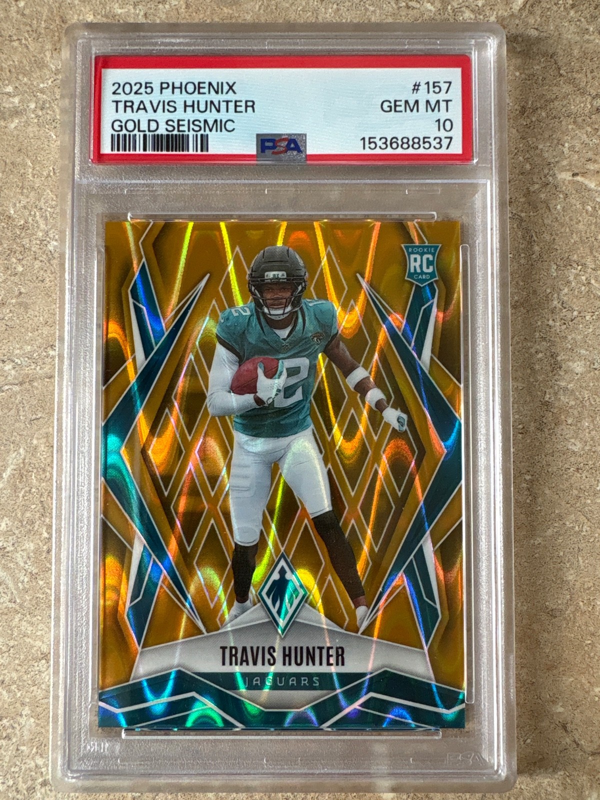 Travis Hunter Panini Phoenix #157 Gold Seismic